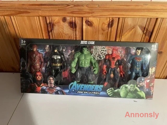 spiderman hulk batman sålmanen ironman 5 st figurer 16 cm