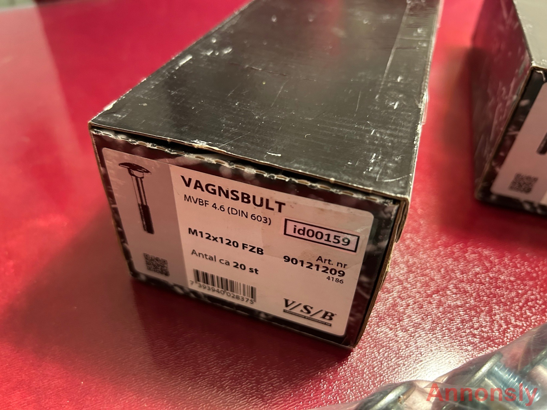 Vagnsbult (id00159) VSB M12x120 mm 4x20 skruv EAN 7393940028375 Totalt 9,7 kg – bild 2