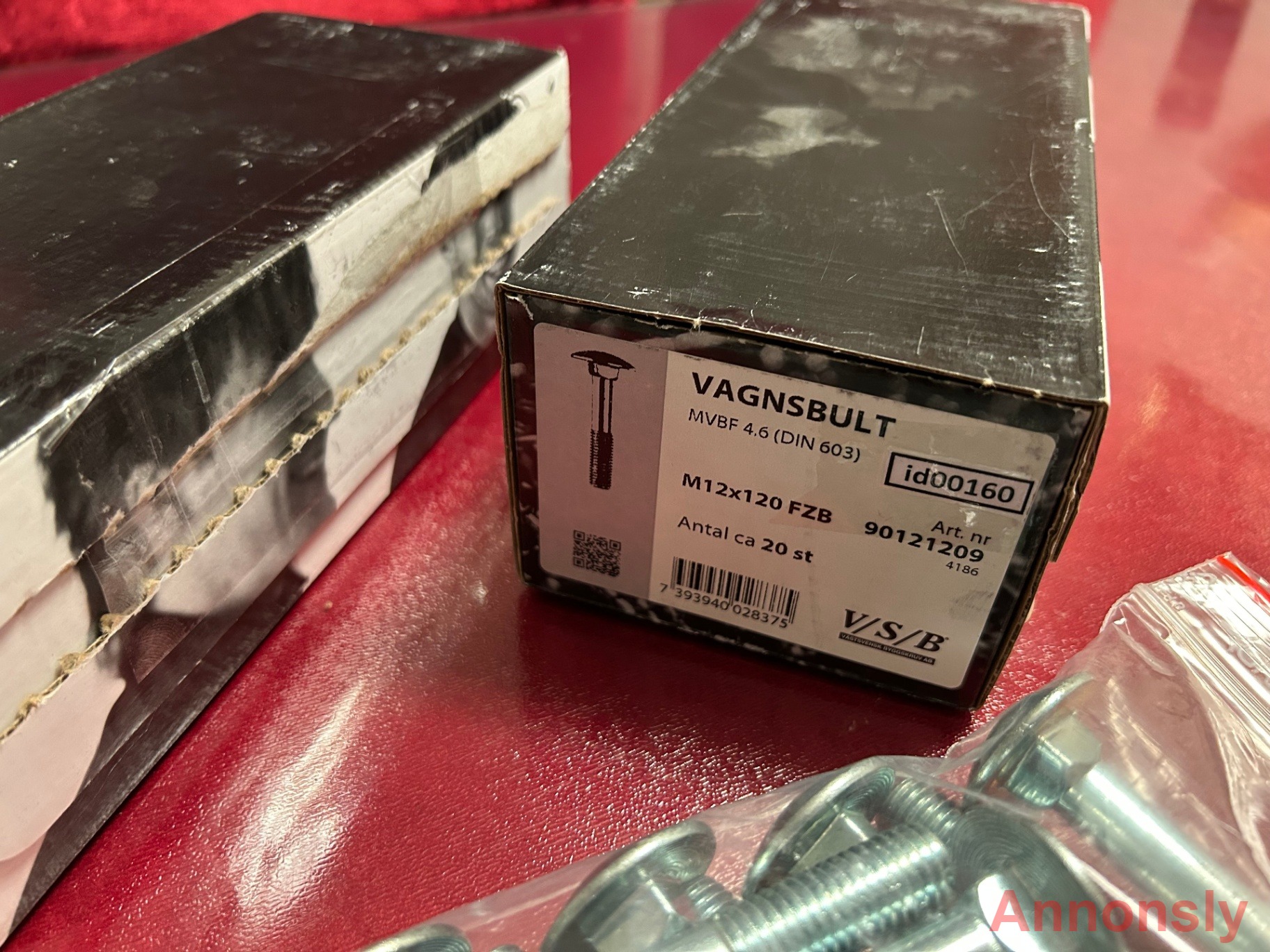 Vagnsbult (id00159) VSB M12x120 mm 4x20 skruv EAN 7393940028375 Totalt 9,7 kg – bild 3