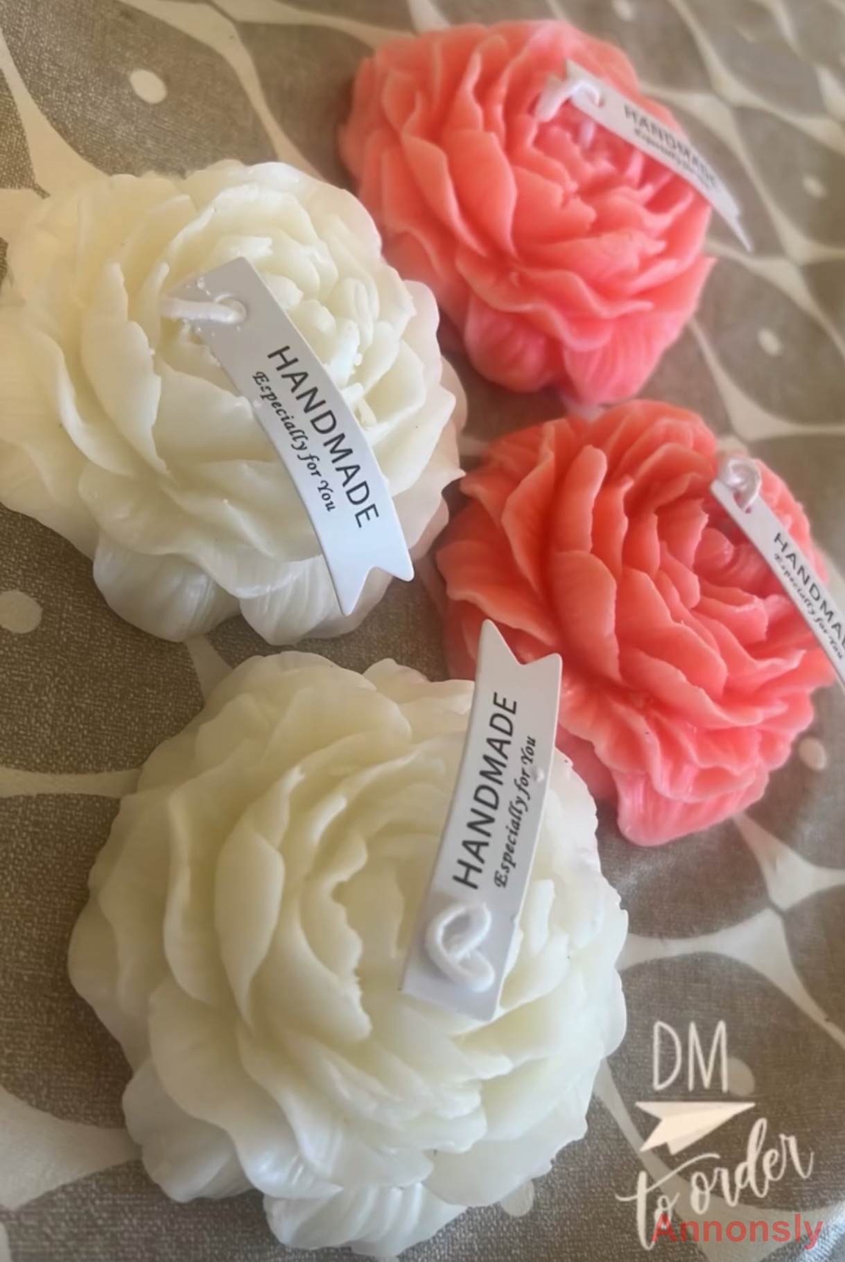 Peony Candle - handgjort designerljus – bild 2