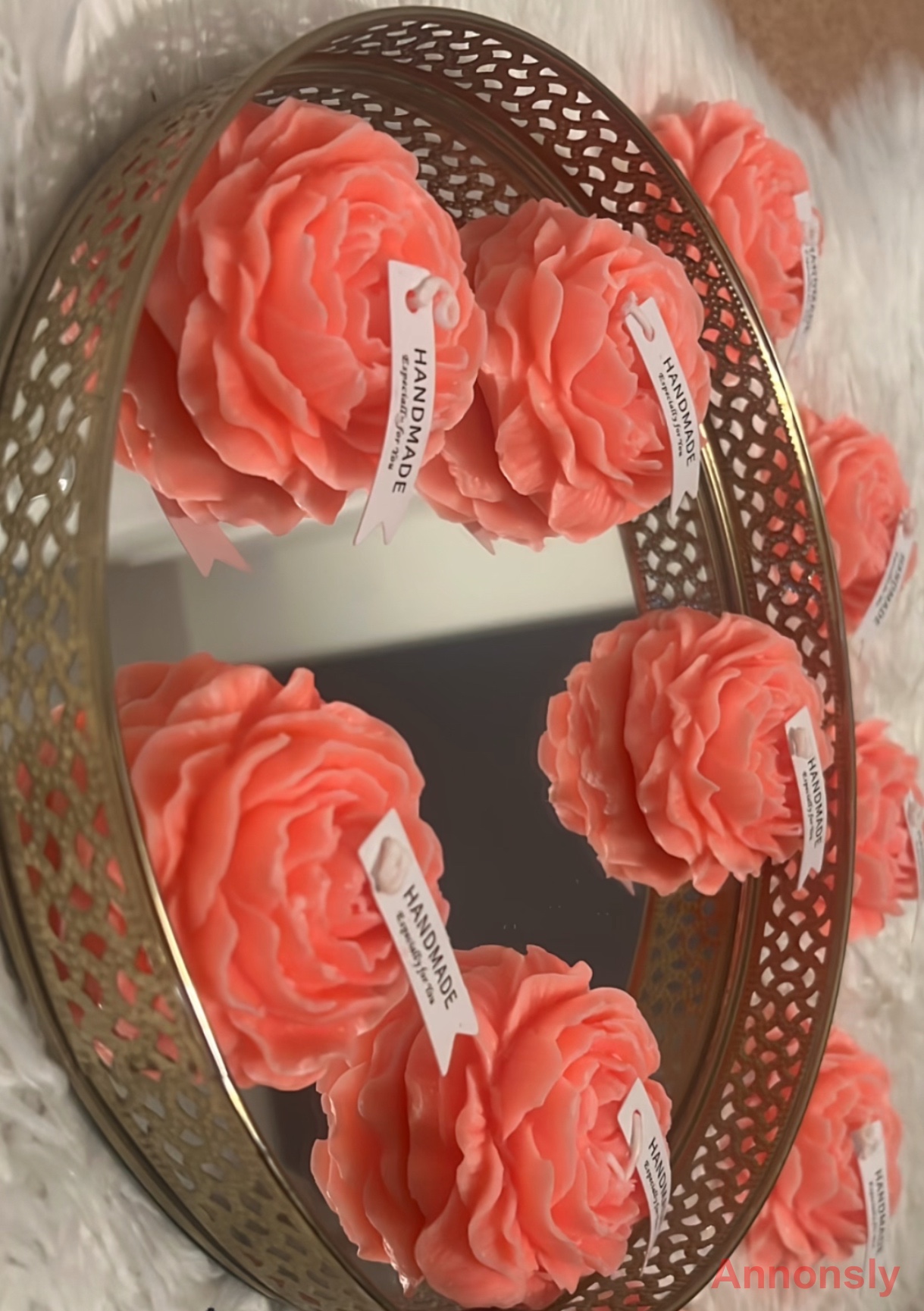 Peony Candle - handgjort designerljus – bild 3