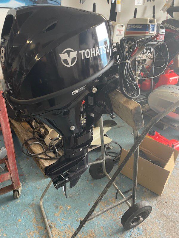 Tohatsu 9.8 hk, 4-takt, kort rigg, Reglage, Elstart – bild 3