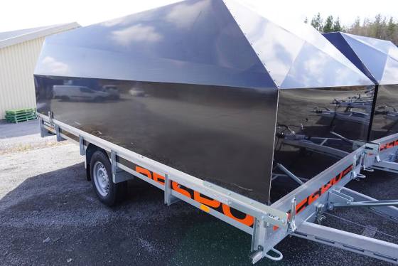 Respo 1350M411L186 Inline skotersläp med kåpa
